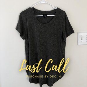 Mossimo Amry Green Split Side Tunic Shirt